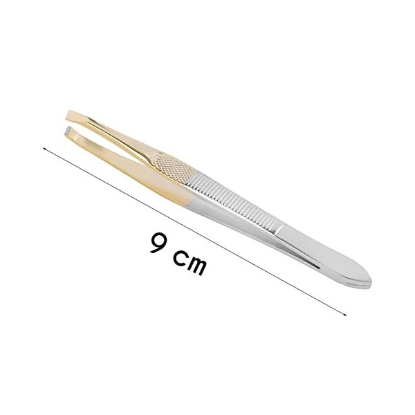 VANGLI Tweezers 1PCS Eyebrow Tweezers Facial Hair Removal Clip Stainless Steel Flat Slant Tip Eyebrow Eyelash Makeup Tweezer 