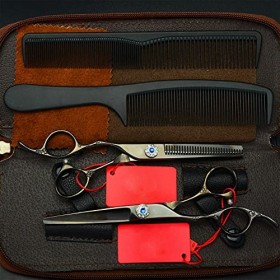 Ciseaux Coiffeur Professionnel,5.5/6 Pouces PoignéE De Fleur De Prunier Gaucher Ciseaux Coiffure Costume Noir AdaptéS Au Mai