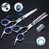 Jeu de coiffure 9 PCS ciseaux de coiffure professionnel Kit ciseaux de coupe de cheveux Ciseaux cheveux peigne queue cheveux 