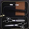 6,0 Pouces Professionnel Ciseaux De Coiffure Set, Salon De Coiffure Ciseaux Ciseaux Droits Et Ciseaux À Effiler , Outil Styl