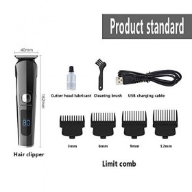 ZXCVASDF Tondeuse électrique Cheveux Beard Multifonctions Hommes Kit sans Fil Barbe Esthéticienne Coupe de Cheveux Kit de pré