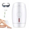 QWEASDF Épilateur Lumière Pulsée IPL, Épilateur Laser Permanent Indolore À Domicile, Unisexe, Aisselles, Jambes, Poils des Lè