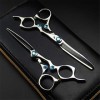 HIJIN 6,0 Pouces Coupe De Cheveux Ciseaux Set, 440C Japonais en Acier Dilution Scissor Barbershop Salon Ensemble, Lames Tranc