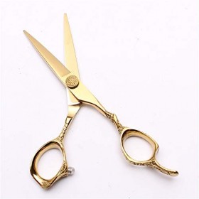 Ciseaux de coupe de cheveux, 5,5" 440C couleur or cisailles de coupe ciseaux amincissants fournitures de coiffure ciseaux de ...