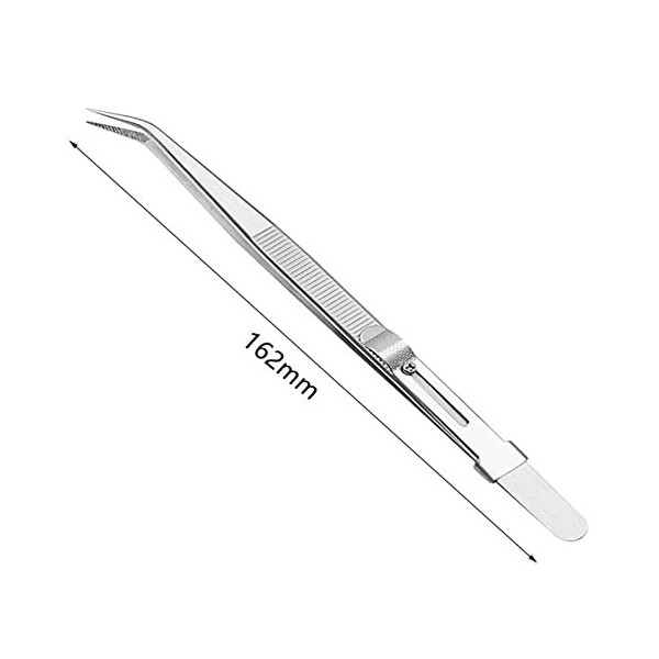 VANGLI Tweezers Stainless Steel Precision Tweezers Adjustable Slide Lock Tweezers Anti-Static Jewelry Diamond Straight Curved