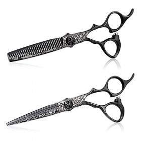 OUSIKA Ciseaux De Coupe De Cheveux 6 Pouces Coiffeur Coiffeur Ciseaux De Coiffure Kit Ciseaux Amincissants De Coupe De Cheveu