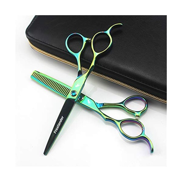 Ciseaux de coiffure professionnels pour gaucher 6 pouces, ciseaux de coiffeur japonais en acier inoxydable 440C cisaillement