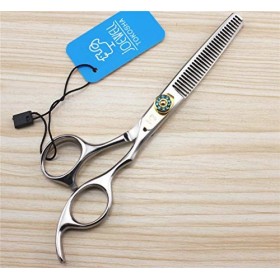 Ciseaux de coiffure professionnels, ensemble de coupe de cheveux de coiffure amincissant en acier inoxydable vis à gros roul