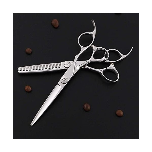 Ciseaux de coiffure Ciseaux à dents double face Ciseaux de coiffeur Ciseaux de coiffeur en acier inoxydable pour salon de coi