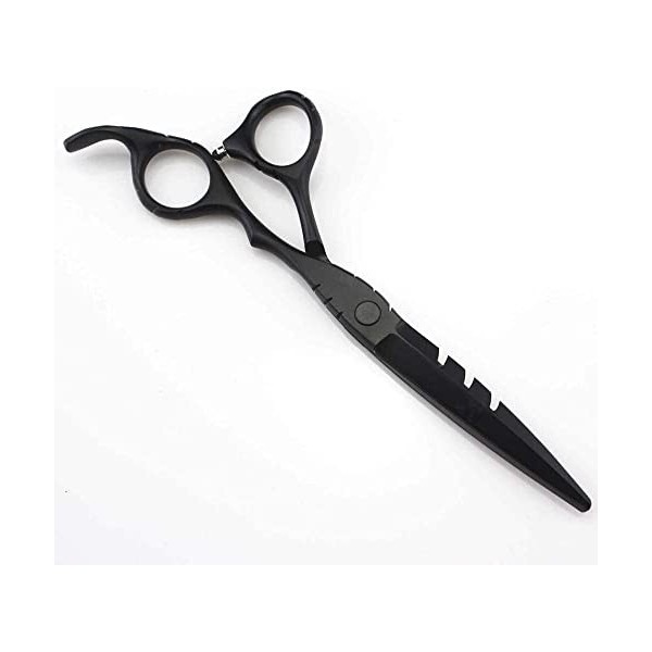 Japon professionnel 440c 5.5 & 6 pouces ciseaux à cheveux noirs coupe et amincissement ciseaux de coiffeur outils ensemble de