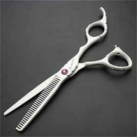 KOAIEZ 6,0 Pouces 440C Professional Blanc Dessein De Ciseaux De Coupe De Cheveux, Outils De Cisaillement De Coiffure De Coi