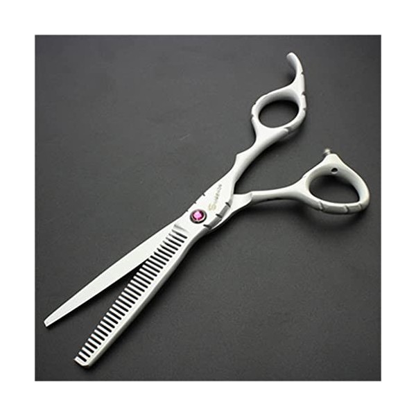 KOAIEZ 6,0 Pouces 440C Professional Blanc Dessein De Ciseaux De Coupe De Cheveux, Outils De Cisaillement De Coiffure De Coi