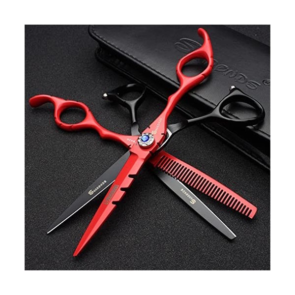 KOAIEZ Ensembles De Ciseaux De Coupe De Cheveux De 6,0 Pouces Couleur , Cisaillements De Coiffure Multifonctionnels 440C Sal