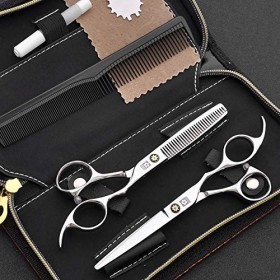 Ciseaux amincissants professionnels, ciseaux de coiffeur japonais en acier, ensemble de ciseaux de coupe de cheveux 6,0 pouce