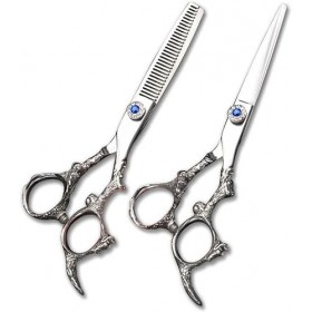 Ensemble de ciseaux de coiffure, ciseaux amincissants, 15.2 Cm, roses, pour Salon de coiffure ou usage domestique