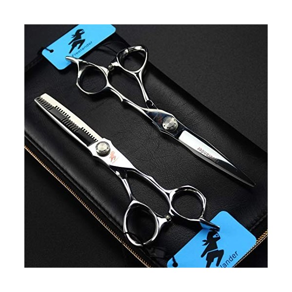 Professional 6.0 Pouces Haut de Gamme Ciseaux de Coiffure + Diluant Dents Cheveux Set de Coupe Ciseaux de Haute qualité Barbe