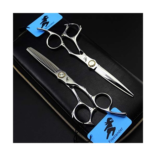 Professional 6.0 Pouces Coiffure Haut de Gamme Ciseaux + Diluant Dents Coupe de Cheveux Ciseaux Set Barber Personnalité Salon