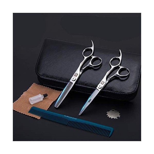 Professional 6.0 Pouces Coiffeur Beauté Coiffure Cheveux Ciseaux Set 440C Barber Ciseaux rhéofluidifiant Haircut Salon Outil 