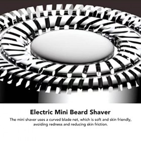 Focket Mini Tondeuse à Barbe, 360 MAh IPX7 Carbnet Humide Sec Mini Rasoir à Barbe électrique à Double Usage 3 