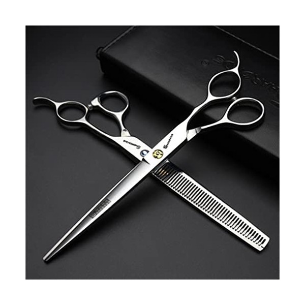 740C 440C Professional Argent Ensembles De Ciseaux De Coupe De Cheveux, Outils De Cisaillement De Coiffure De Coiffeur Salo