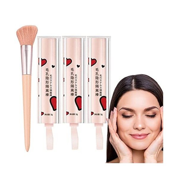 2023 New Magical Pore Eraser Waterproof Face Primer Stick, Loy hanc Invisible Pores Base Stick, Invisible Pore Primer Stick, 