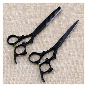 cjcaijun Cisailles de Coupe des Cheveux 5,5 Pouces 6 Pouces Noir Dragon Cuisson Ciseaux Ciseaux Ciscursales Ciseaux Ciscursal