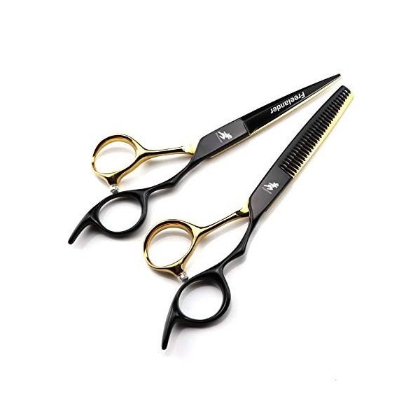 6.0" Coupe de Cheveux Ciseaux Set - Ciseaux Coiffure Dilution Styling Ciseaux toilettage en Acier Inoxydable Kit - Salon Prof