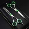 Ciseaux de coupe de cheveux, 5,5/6 pouces professionnels 440c ciseaux de cheveux verts coupant les ciseaux de maquillage de c