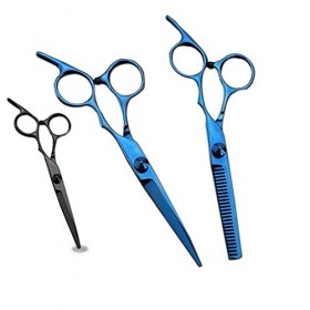 OUSIKA Ciseaux de coupe de cheveux Ensemble de ciseaux de cheveux avec sac Ciseaux de coupe Ciseaux amincissants Peigne Clips