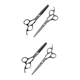 FRCOLOR 6 Pièces Ciseaux De Coiffeur Ciseaux à Effiler Les Cheveux Ciseaux En Acier Inoxydable Ciseaux à Dents Kit De Ciseaux