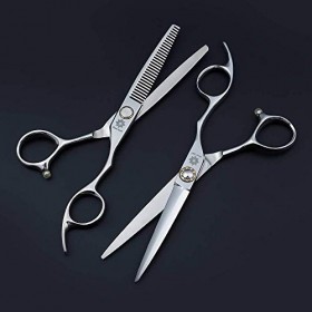 SEESEE.U 6,0 Pouces Professionnel Salon Sharp Razor Edge Coupe de Cheveux et Ciseaux à effiler mis barbier styliste Coiffure 