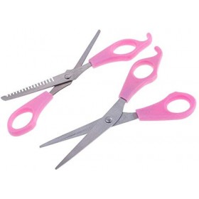Ensemble de coiffure 2pc Coupe de cheveux professionnelle Coupe droite Ciseaux de coupe de cheveux Outils Coupe de cheveuxcis
