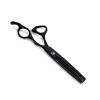 Ciseaux de coupe de cheveux noirs de 6 pouces, coiffeur amincissant les cheveux, ciseaux de coupe de cheveux de maquillage, c