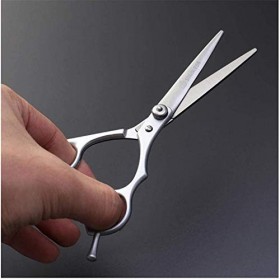 Ensemble de coiffure coupe de cheveuxciseaux de coupe de cheveux cisailles pour salon dhaltères coiffure argent outil de coi