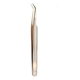 VANGLI Tweezers High-precision false eyelash tweezers pearl gold flower grafting tweezers embossed eyelash tweezers flower go