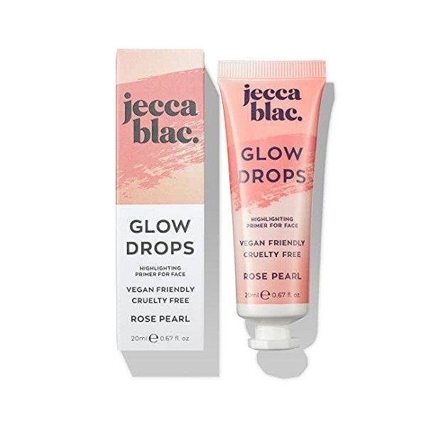 Jecca Blac Rose Pearl Glow Drops, Skin Primer, Lightweight Formula for Longlasting Base Makeup, Illuminates and Prepares Skin