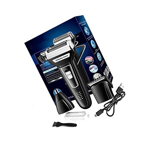 QZH 3 en 1 Kit de Tondeuse à Cheveux de Nez électrique Tondeuse électrique Coupe Tondeuse Nez Sourcils Rasoir Tondeuse nettoy