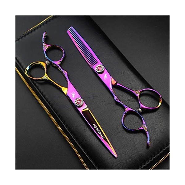 Professionnelle Professionnelle DE Travail Rose Rose Gauche Barber Ciseaux Ciseaux Set DE Caison SALLING Salon CEARS Ciseaux 