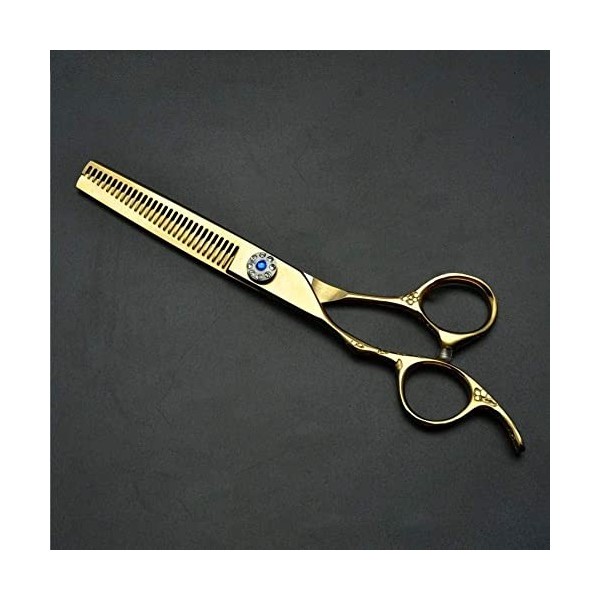 Ensemble de ciseaux de coiffure professionnels 14 Cm avec vis plate, barbier de Salon rouge ou usage domestique