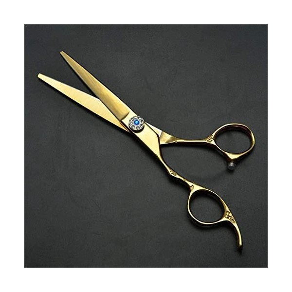 Ensemble de ciseaux de coiffure professionnels 14 Cm avec vis plate, barbier de Salon rouge ou usage domestique