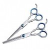 Professional Sharp Blades Hair Trimmer Barber Hair Cutting Thinning Scissors Shears Hairdressing Set Couleur : Or Orange 