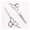 OUYOXI 6 pouces ciseaux de barbier, coiffeur professionnel, ciseaux et ciseaux diluants pour coiffure de salon de coiffure c