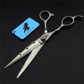 Ciseaux de coiffure professionnels pour main gauche, 7,0 pouces, Japon 440C, ensemble en acier inoxydable, ciseaux de coiffur