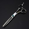 Ciseaux de barbier Ciseaux de coupe de cheveux, 6 pouces professionnels 440c en acier vert gemme ciseaux de coupe outils de b