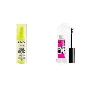 NYX PROFESSIONAL MAKEUP Primer et Sérum Plump Right Back, Aux Électrolytes, Formule Vegan, 30 ml & Colle Fixatrice à Sourcils