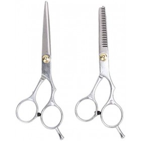 Ensemble de coiffure 2 pièces coupe de cheveux amincissement coiffure ciseaux de coupe de cheveux tondeuse régulière lames à 