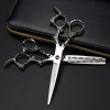 Ciseaux de coiffeur coupe de cheveux, 6 pouces 440c acier argent poignée de dragon ciseaux de cheveux coupe outils de barbier