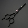 KOAIEZ Ciseaux De Coupe De Cheveux Black Professionnel De 6,0 Pouces GEM , Cisaillements De Coiffure Multifonctionnels 440C 