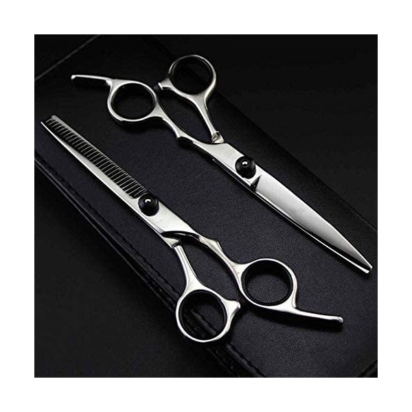 XiYou Ciseaux De Coupe de Cheveux Coupe, Professionnel Japon 4cr 6 Pouces Coupe Noire Sissors Amincissement Coiffeur Ciseaux 