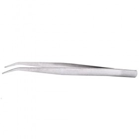 VANGLI Tweezers Long silver curved pointed forceps hand tools